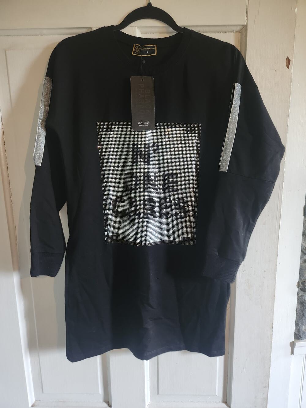 Black Pharaoh "no one cares' long sleeve shirt size small NWT